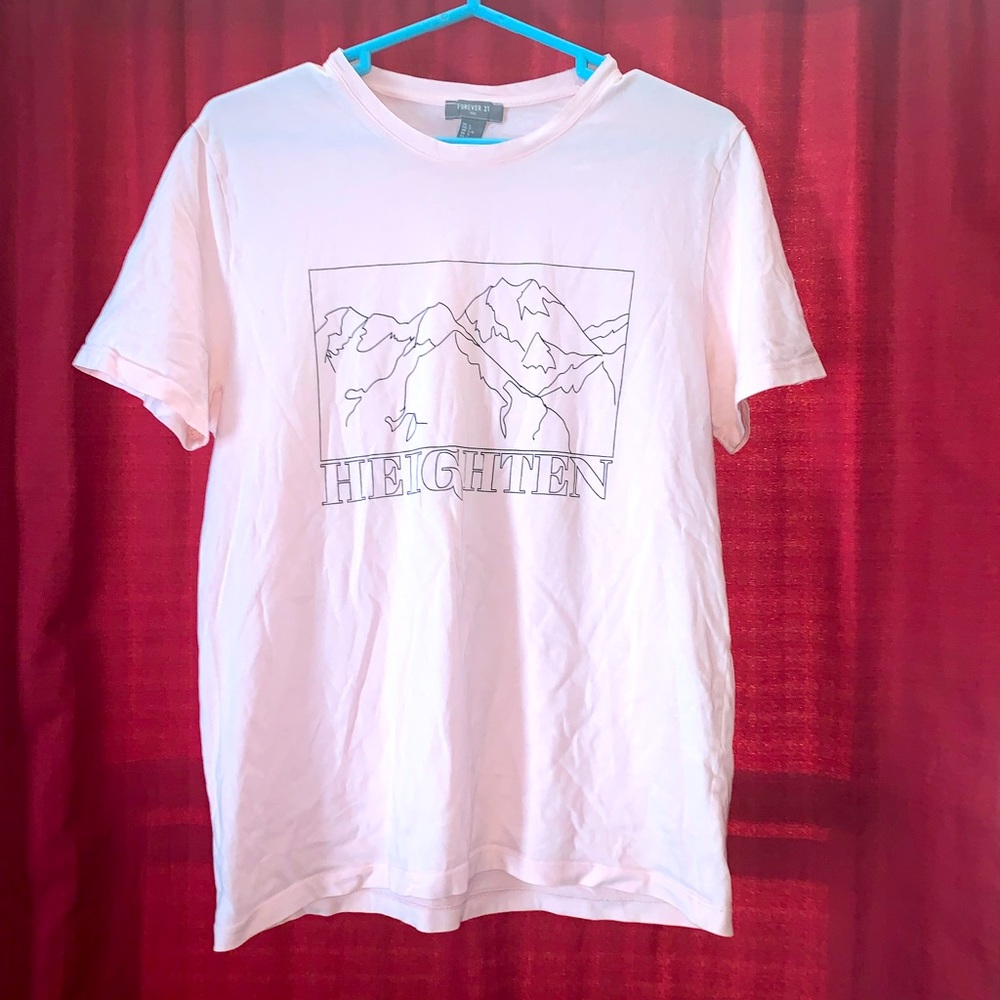 men’s forever 21 lite pink tshirt